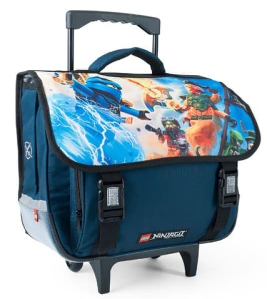 Ninjago Lightning Battle School Bag Trolley LEGO Bags, Totes, & Luggage set (#5711013052539-1, 2018)