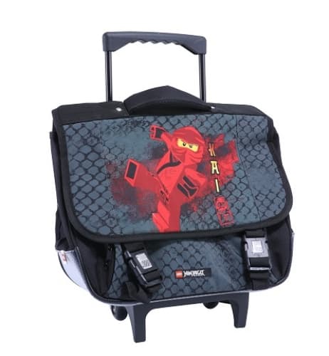 Ninjago Dragon Master Kai School Bag Trolley LEGO Bags, Totes, & Luggage set (#5711013074289-1, 2020)