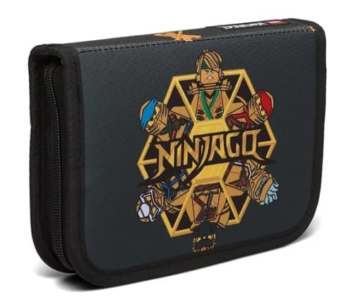Ninjago Golden Team Pencil Case with Pencils LEGO Stationery and Office Supplies set (#5711013097820-1, 2022)