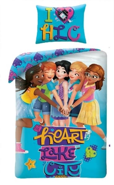 Friends Heart Lake City Duvet Set LEGO Houseware set (#5902729044028-1, 2019)