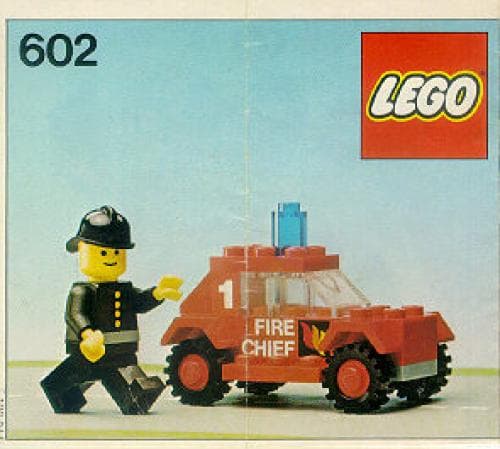 Fire Chief's Car LEGO set (#602-1, 1978)
