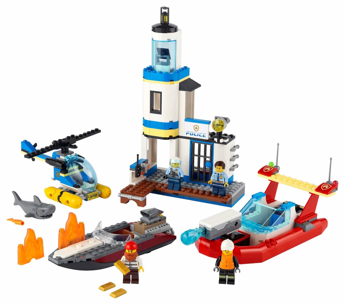 Seaside Police and Fire Mission LEGO set (#60308-1)