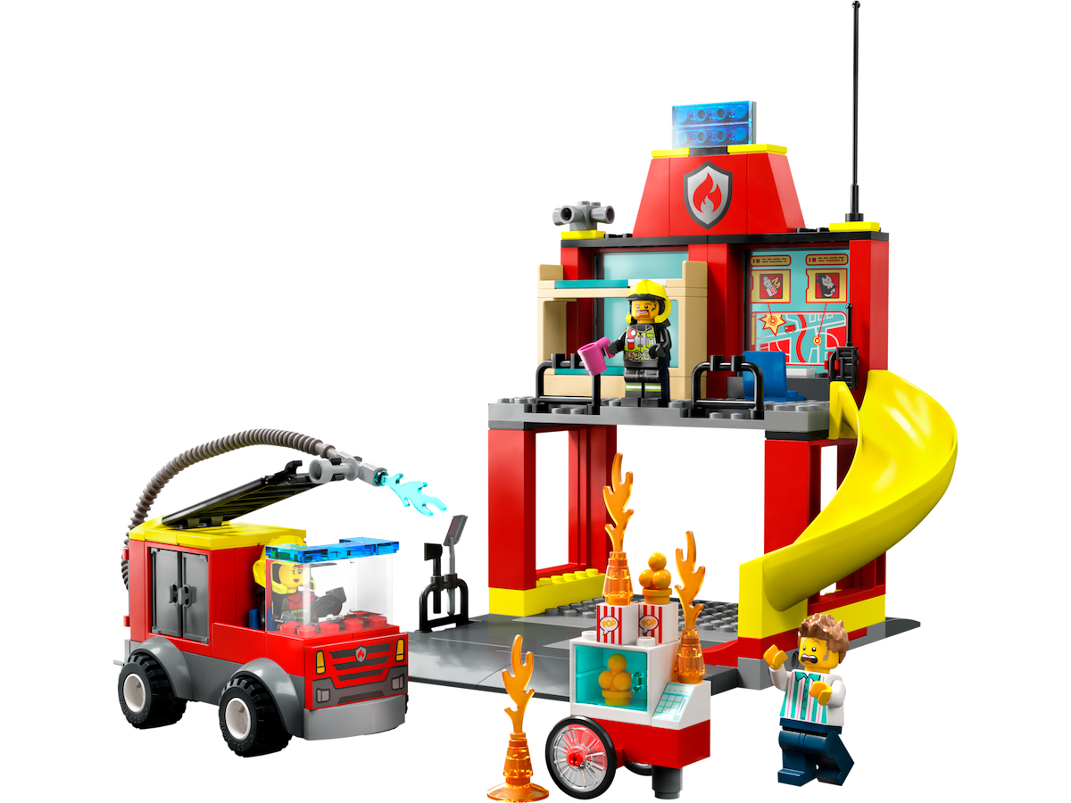 Fire Station and Fire Truck LEGO set (#60375-1)