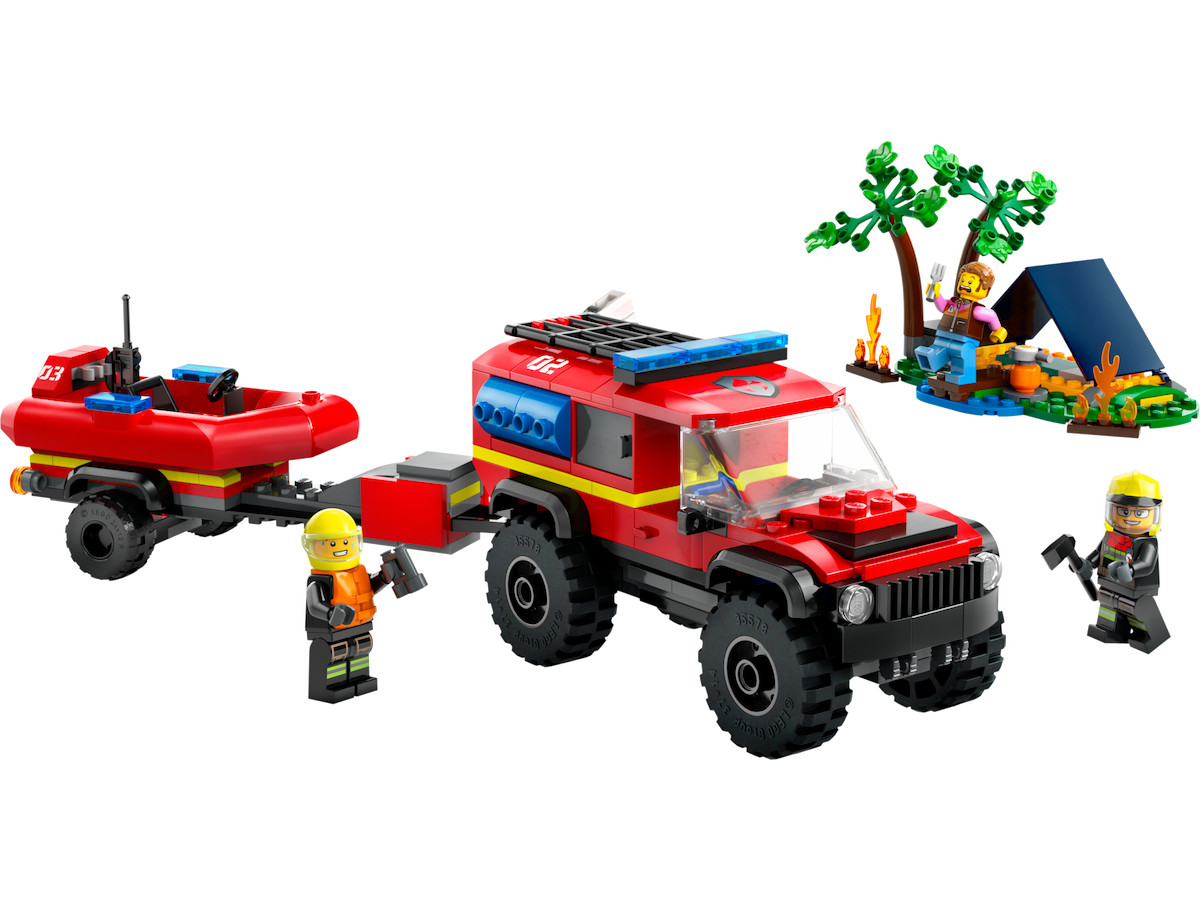 4x4 Fire Engine with Rescue Boat LEGO set (#60412-1)