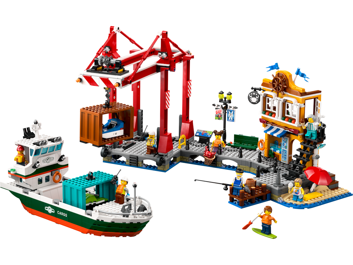 Seaside Harbor with Cargo Ship LEGO set (#60422-1)