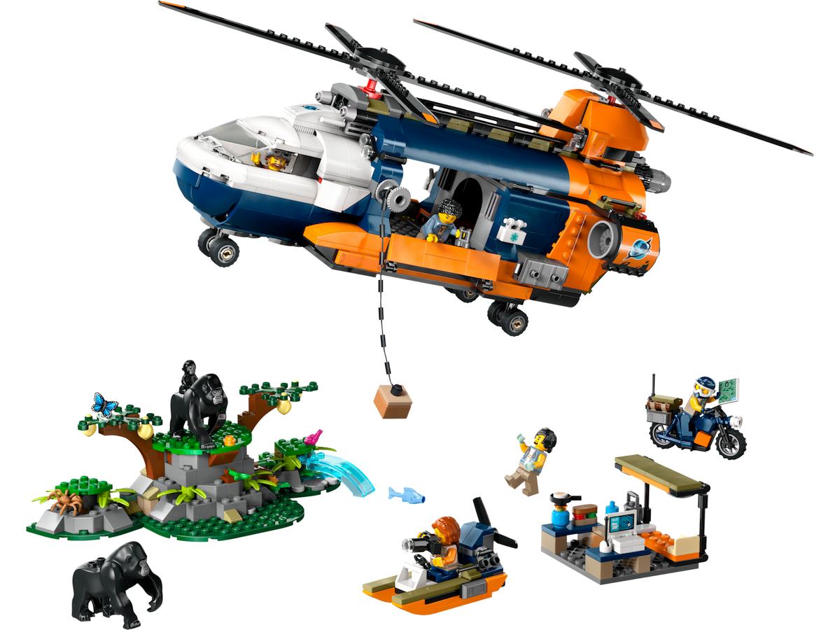 Jungle Explorer Helicopter at Base Camp LEGO set (#60437-1)