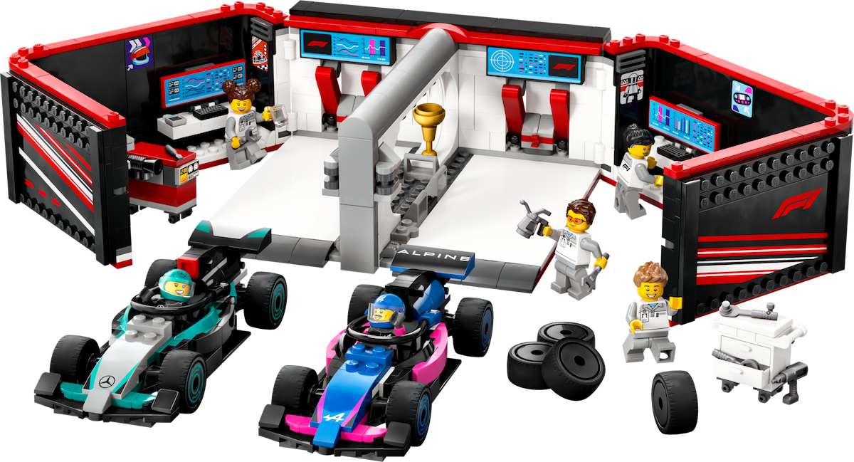 F1 Garage & Mercedes-AMG & Alpine Cars LEGO set (#60444-1)