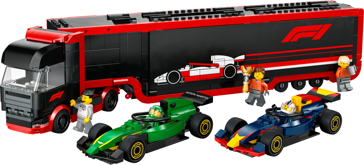 F1 Truck with RB20 & AMR24 F1 Cars LEGO set (#60445-1)