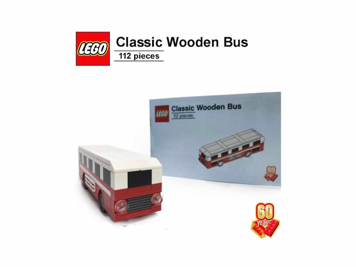 60th Anniversary Classic Wooden Bus LEGO set (#6258622-1)