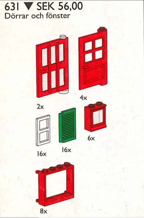 Doors and Windows LEGO set (#631-1)