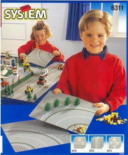 Curved Road Plates LEGO set (#6311-1, 1986)
