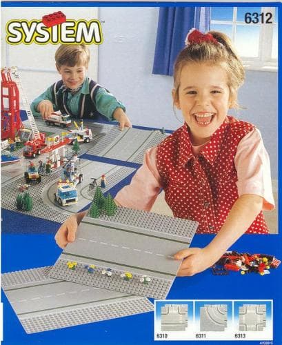 Straight Road Plates LEGO set (#6312-1, 1986)