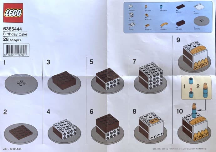 Birthday Cake LEGO set (#6385444-1)