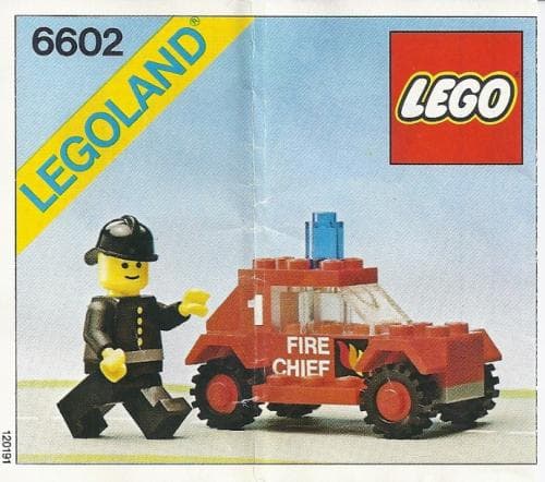 Fire Chief's Car LEGO set (#6602-1, 1981)