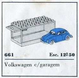 1:87 VW Beetle LEGO set (#661-2)