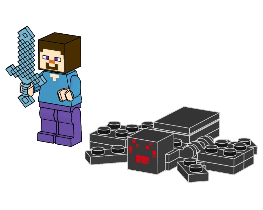 Steve and Spider LEGO set (#662207-1)