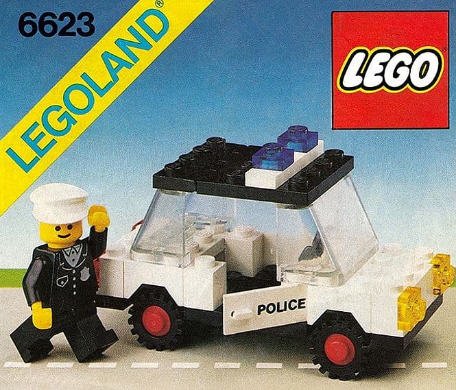 Police Car LEGO set (#6623-1, 1983)