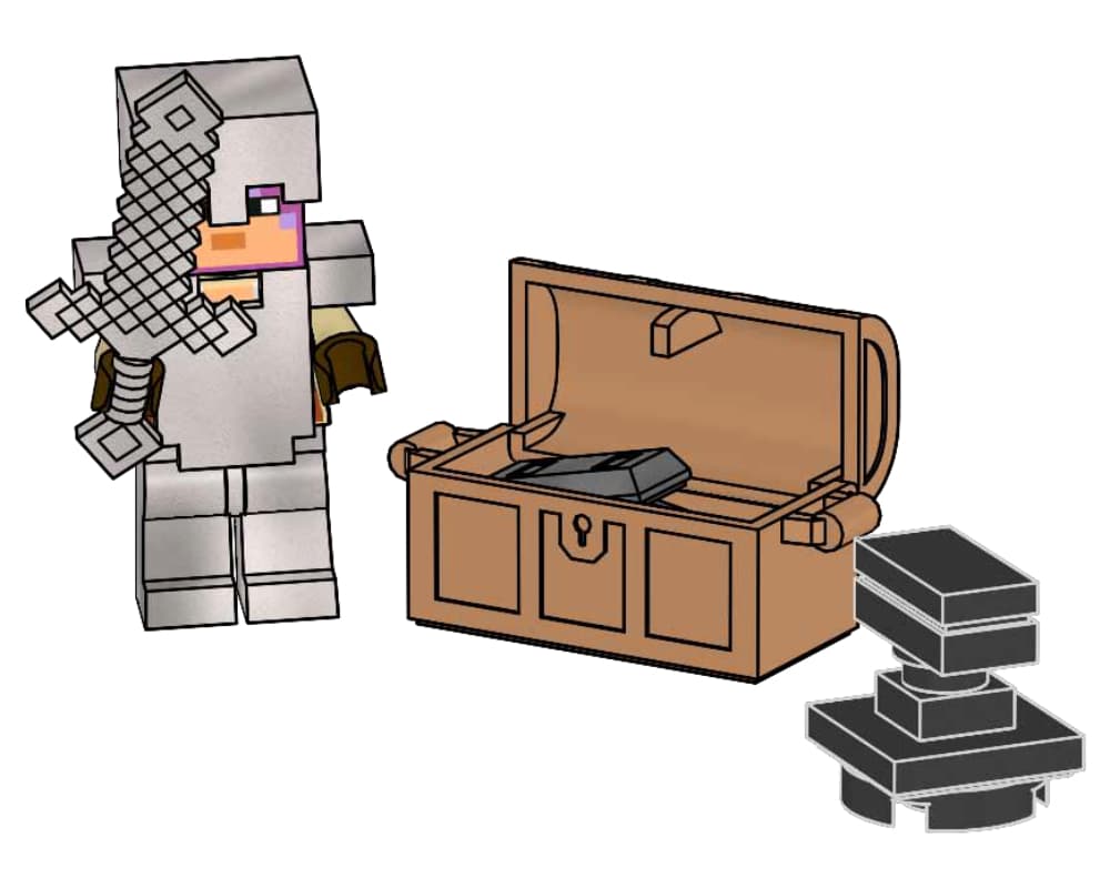 Knight with Chest and Anvil LEGO set (#662309-1)