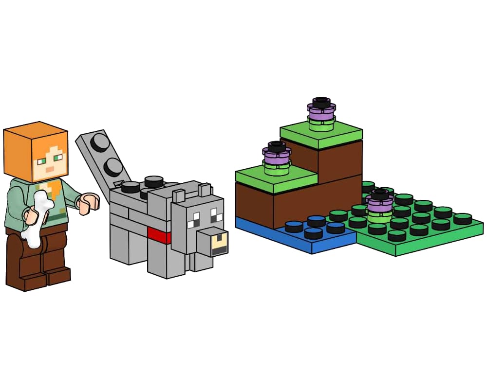 Alex with Wolf LEGO set (#662404-1)