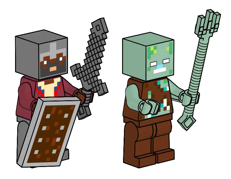 Netherite Knight and Zombie LEGO set (#662405-1)