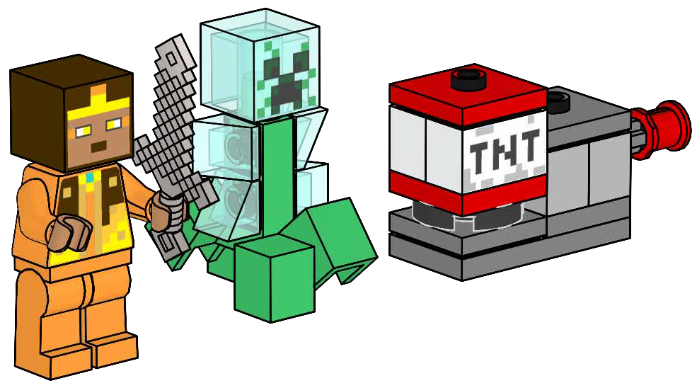 Golden Knight and Charged Creeper LEGO set (#662406-1)