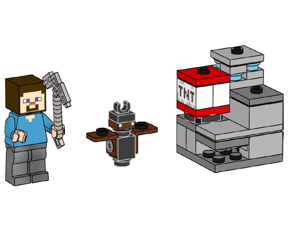 Steve with Bat and TNT LEGO set (#662411-1)