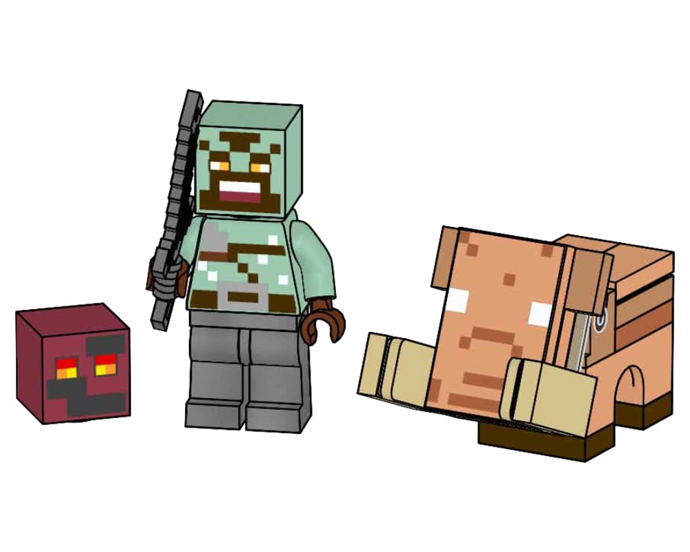 Orc Warrior with Baby Hoglin and Magma Cube LEGO set (#662503-1)