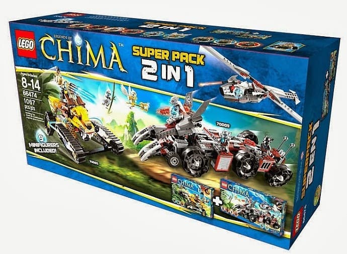 Legends of Chima Super Pack 2 in 1 LEGO Legends of Chima set (#66474-1, 2013)