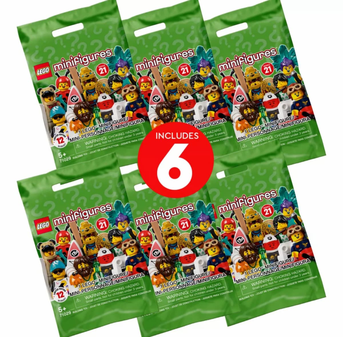 Series 21 - 6 Pack LEGO set (#66657-1)
