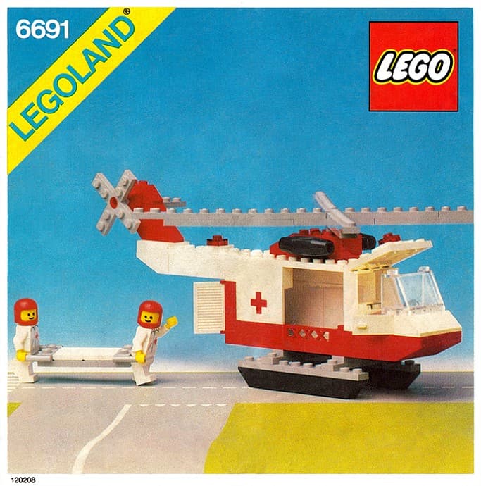 Red Cross Helicopter LEGO set (#6691-1)