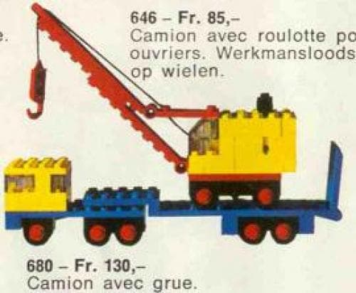 Low-Loader and Crane LEGO set (#680-1)