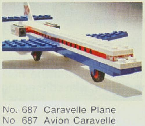 Caravelle Plane LEGO set (#687-1)
