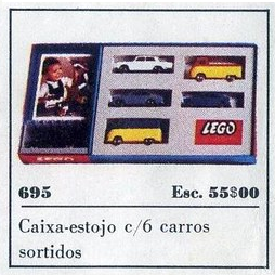 1:87 6 European Cars LEGO set (#695-2)