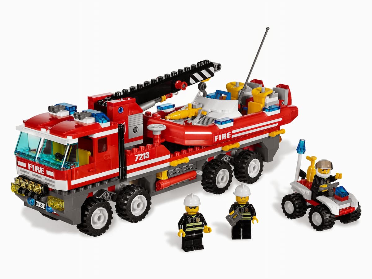 Off-Road Fire Truck & Fireboat LEGO set (#7213-1)