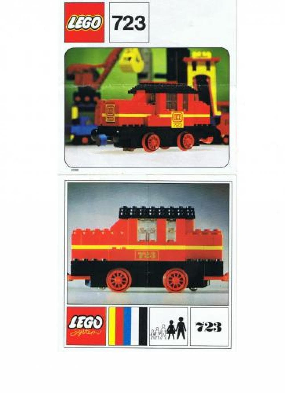 Diesel Locomotive with DB Sticker LEGO set (#723-2)