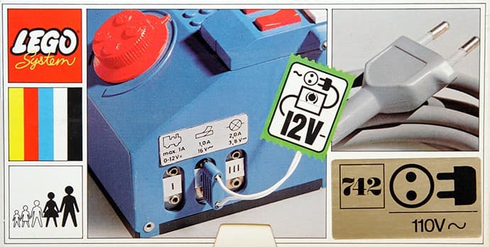 12V New Transformer for 110V Pack LEGO set (#742-1)