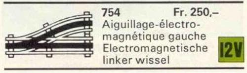 Automatic Left Electric Switch LEGO set (#754-1)