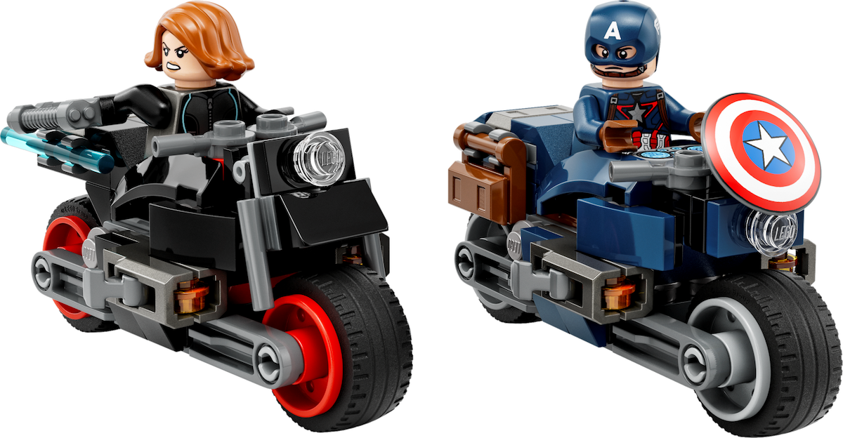 Black Widow & Captain America Motorcycles LEGO set (#76260-1)
