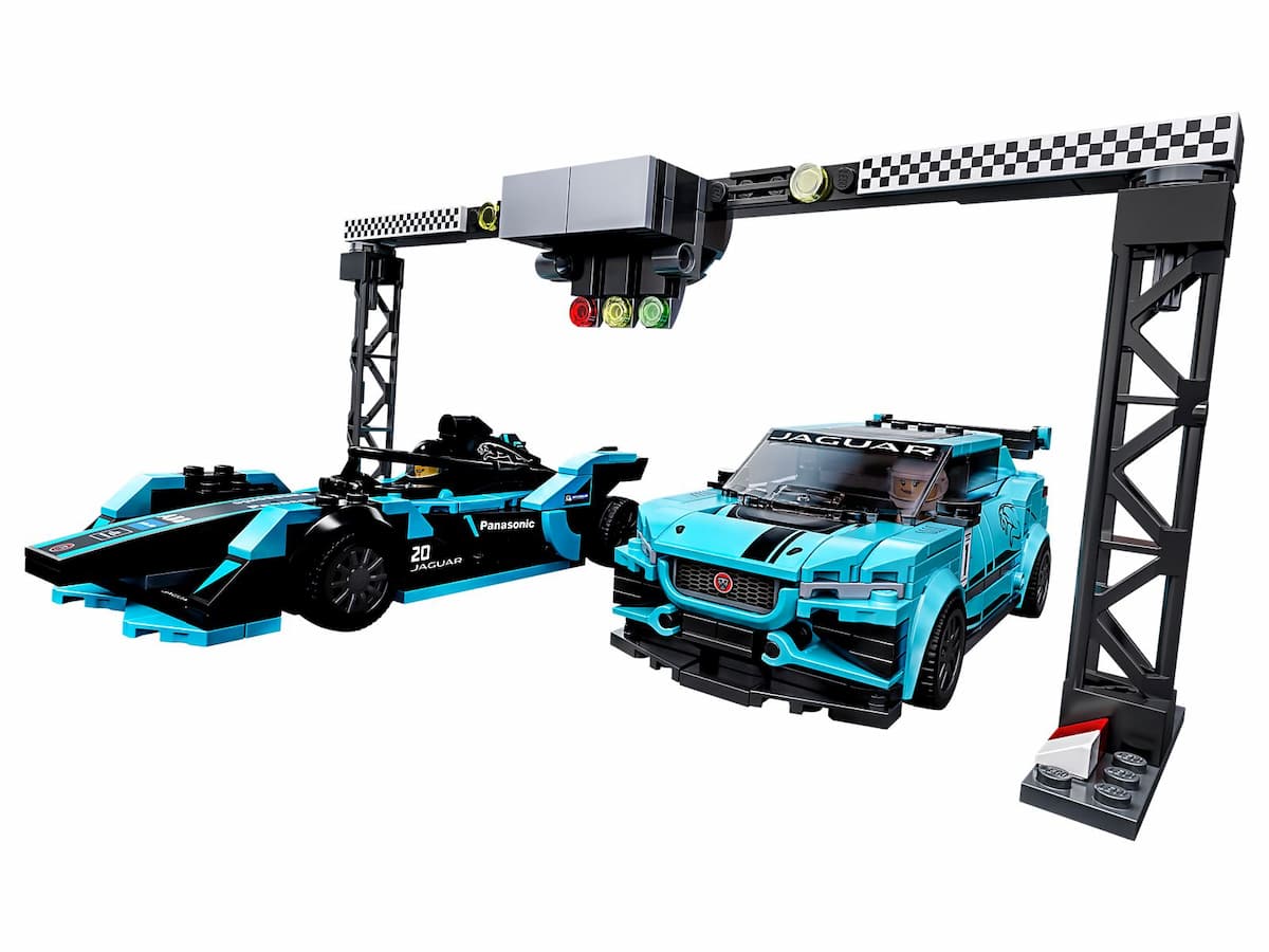 Formula E Panasonic Jaguar Racing GEN2 car & Jaguar I-PACE eTROPHY LEGO set (#76898-1)