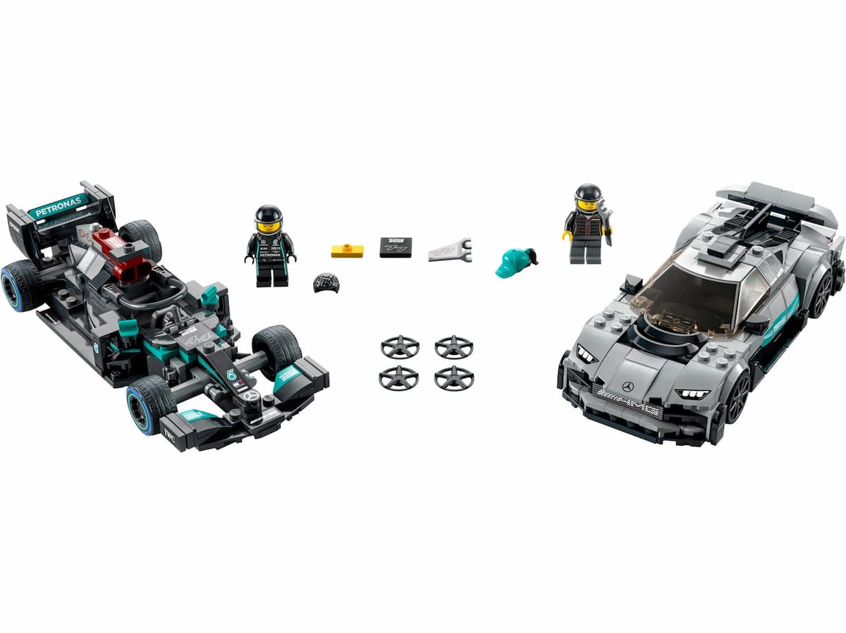 Mercedes-AMG F1 W12 E Performance & Mercedes-AMG Project One LEGO set (#76909-1)