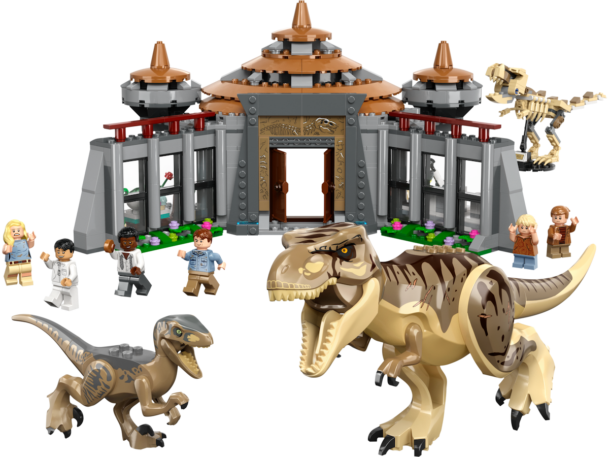 Visitor Center: T. rex & Raptor Attack LEGO set (#76961-1)