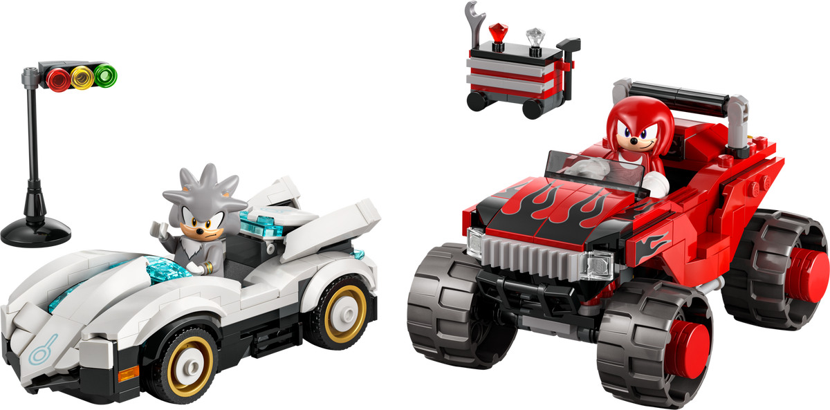 Silver's Car vs. Knuckles' Monster Truck LEGO set (#77118-1)
