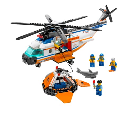 Coast Guard Helicopter and Life Raft LEGO set (#7738-1)