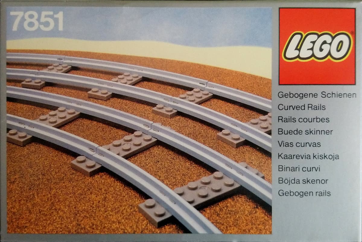 8 Curved Rails Gray 4.5v LEGO set (#7851-1)