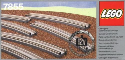 8 Curved Electric Rails Gray 12v LEGO set (#7855-1)