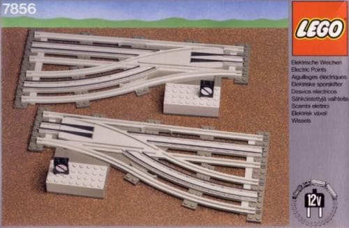Left and Right Manual Points with Electric Rails LEGO set (#7856-1)