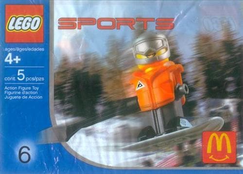 McDonald's Sports Set Number 6 - Orange Vest Snowboarder LEGO set (#7922-1)