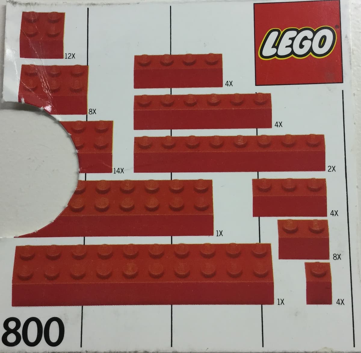 Extra Bricks Red LEGO set (#800-2)