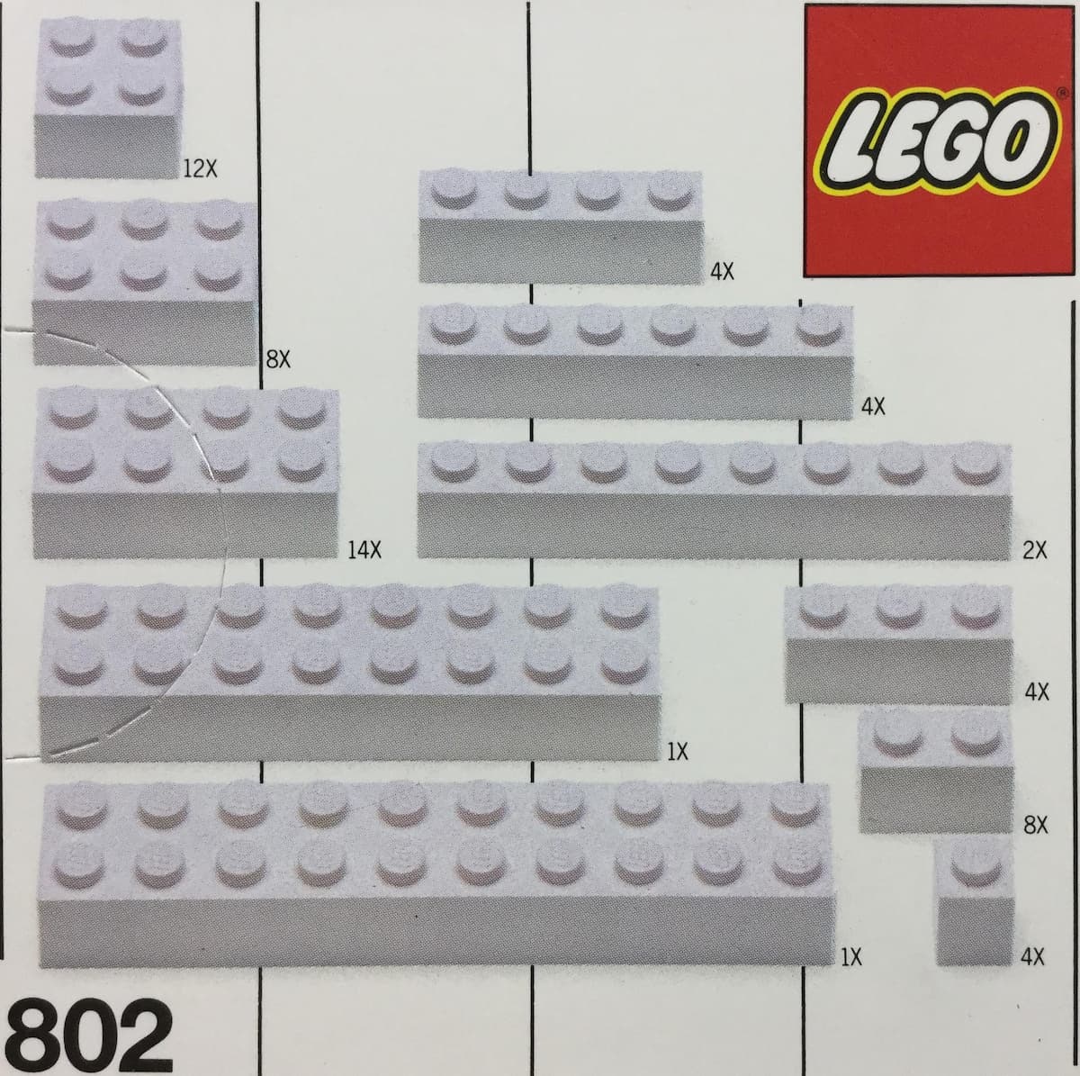 Extra Bricks White LEGO set (#802-2)