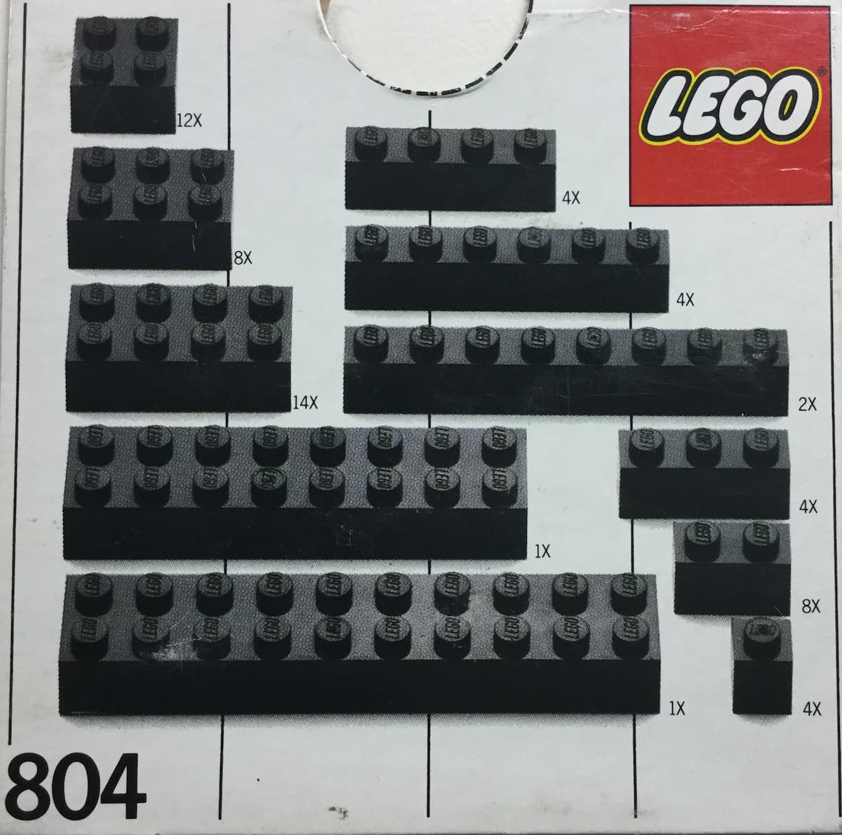 Extra Bricks Black LEGO set (#804-1)